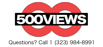Historical 500Views.com logo typography